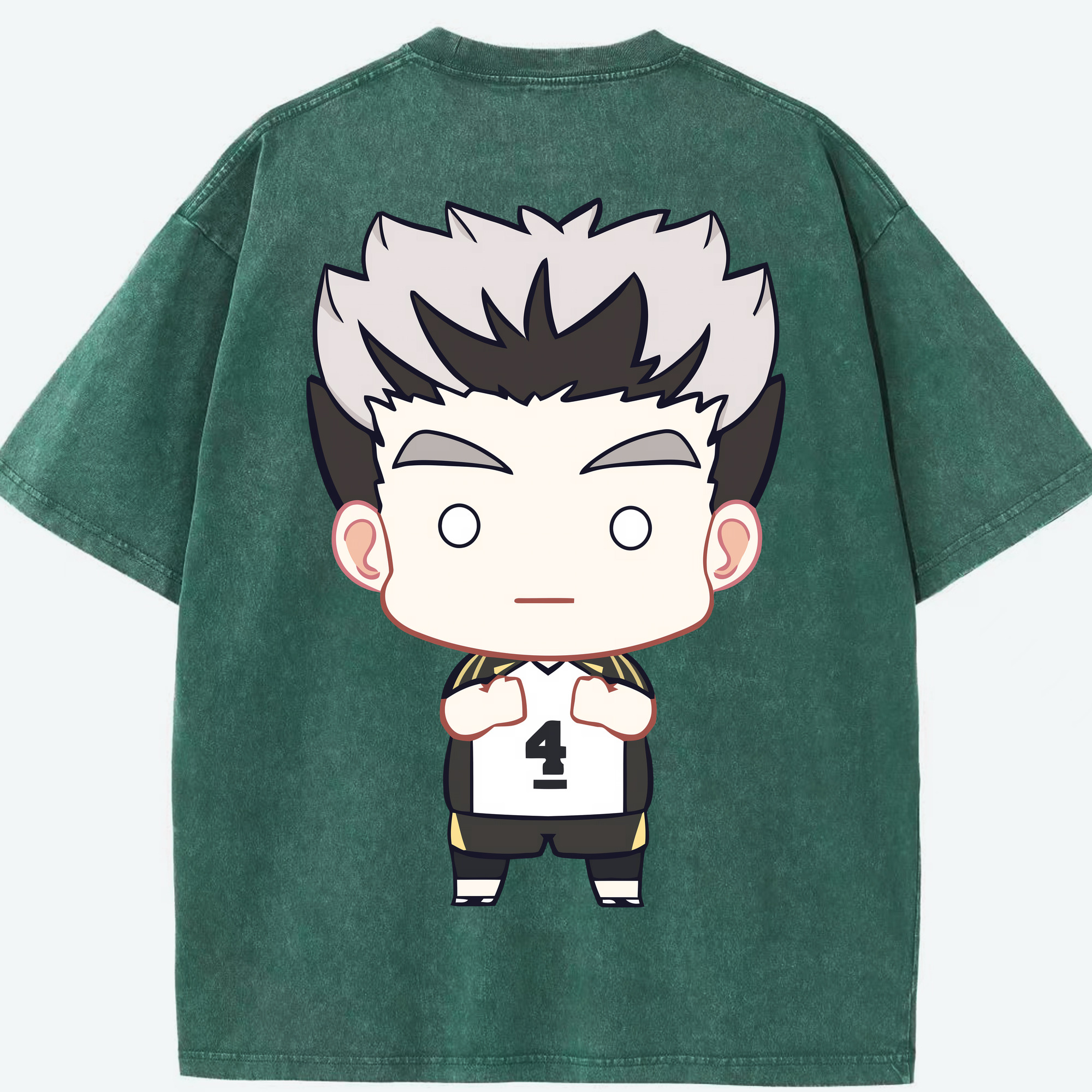（画像用） ハイキュー!! Haikyu!! 綿100% ヴィンテージ風 半袖Tシャツ（背面プリント）